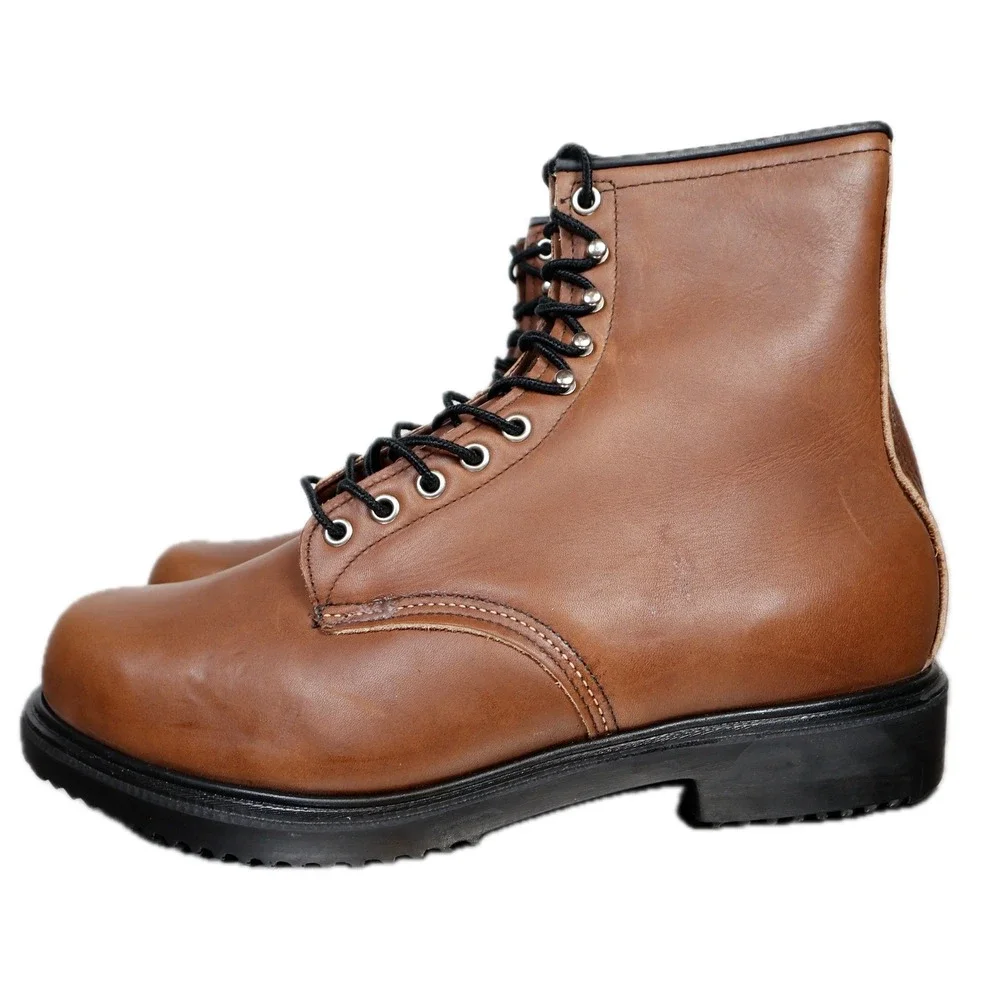 Red Wing Work Boots Mens 12 Brown Leather Insulated Lace Up Made In USA 1212 USA RED WING 1212 ROUND SOFT TOE WORK DAILY BOOT MULTIPLE  main image 4